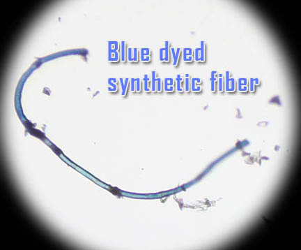 blue synthetic fiber