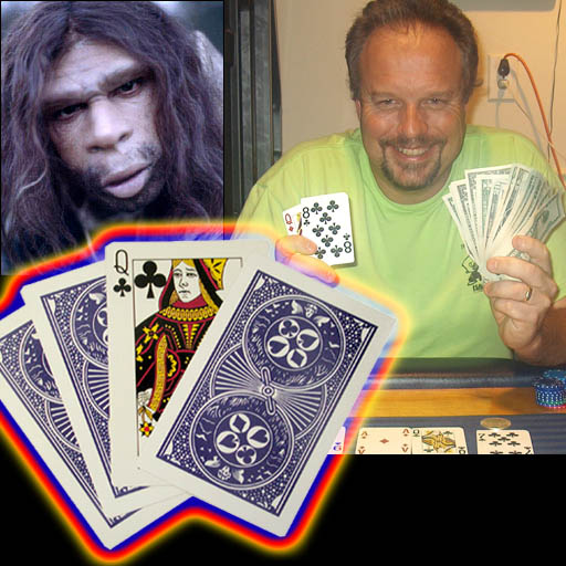 Caveman and Poker Player