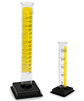 2 graduated cylinders