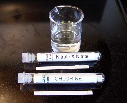 nitrate and chlorine strips