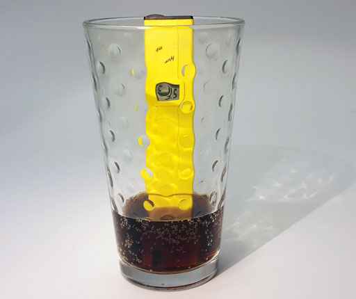 pH meter measuring Diet Pepsi