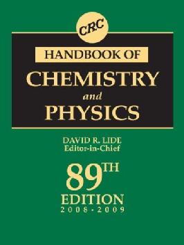 CRC handbook of chemistry and physics