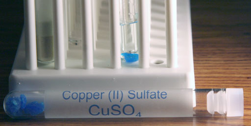 copper sulfate to dissolve
