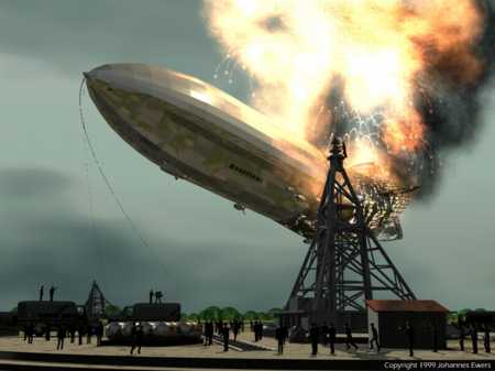 hindenburg on fire