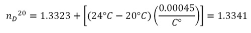 Temperature calculation at 24 degrees