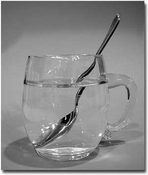 bent spoon due to refraction