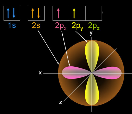 Carbon orbitals